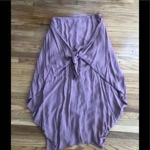Free people light tie front skirt